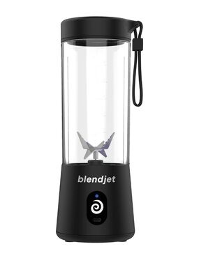 BlendJet 16oz Personal Blender Portable USB Rechargeable – Black – Self-Cleaning